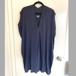 Vince Silky Navy Caftan Dress Size L